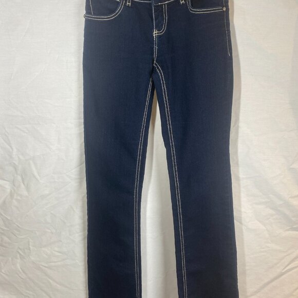 Womens Wrangler 10MWZJK Dark Wash Jeans Sz 0 x 34 Boot Cut - Picture 2 of 15